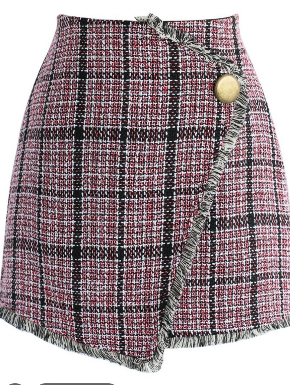 Tweed wrap skort skirt